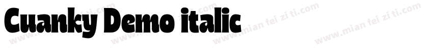 Cuanky Demo italic字体转换